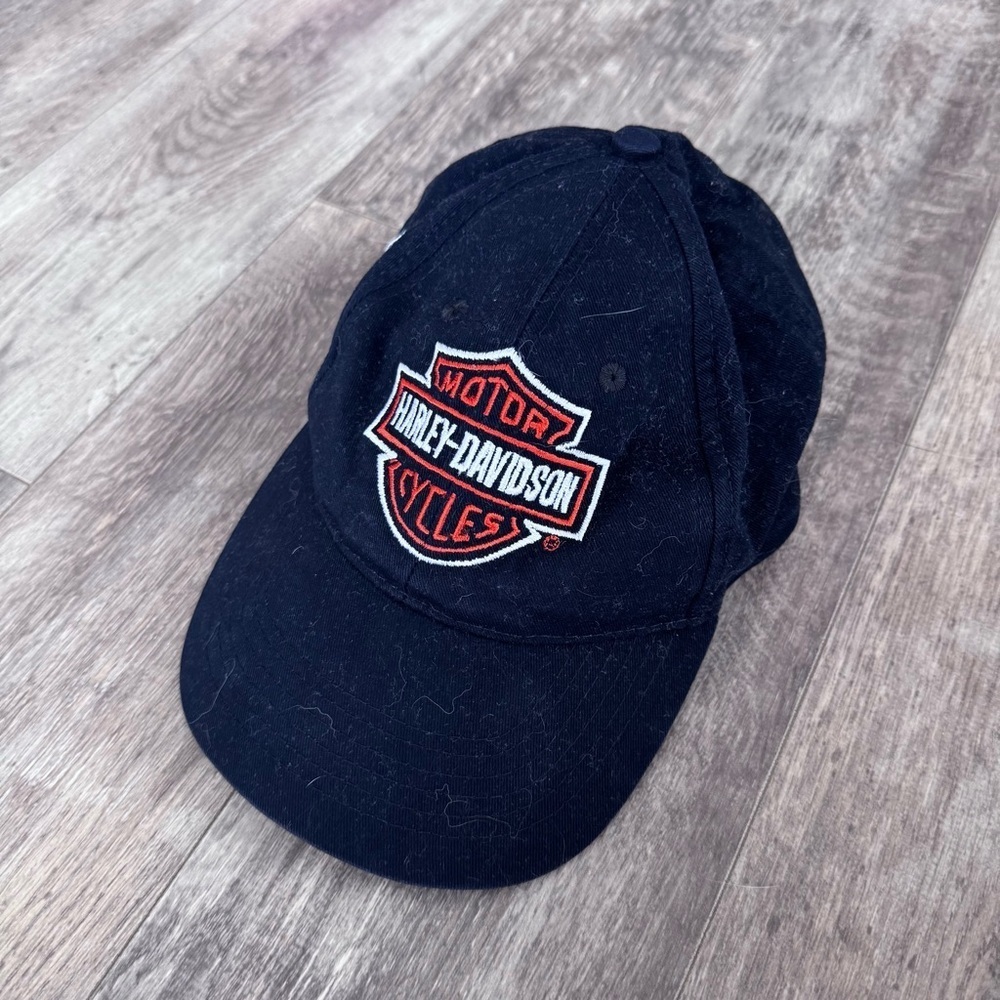 Harley-Davidson Canvas Black “Born To Ride” Logo Baseball SnapBack Hat